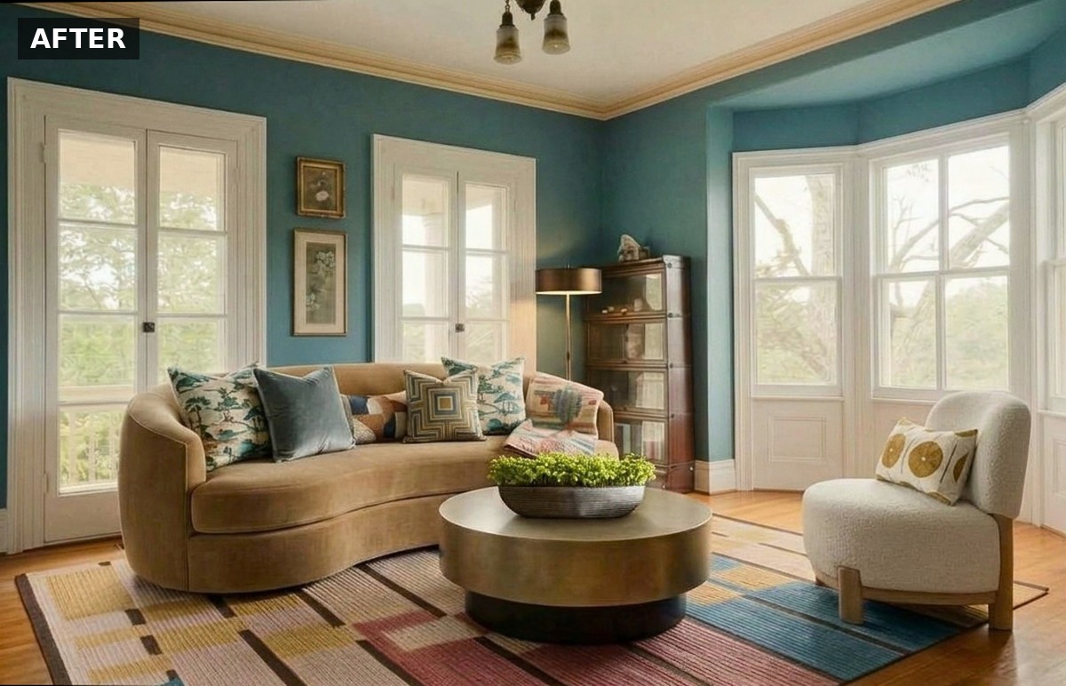 Living room after